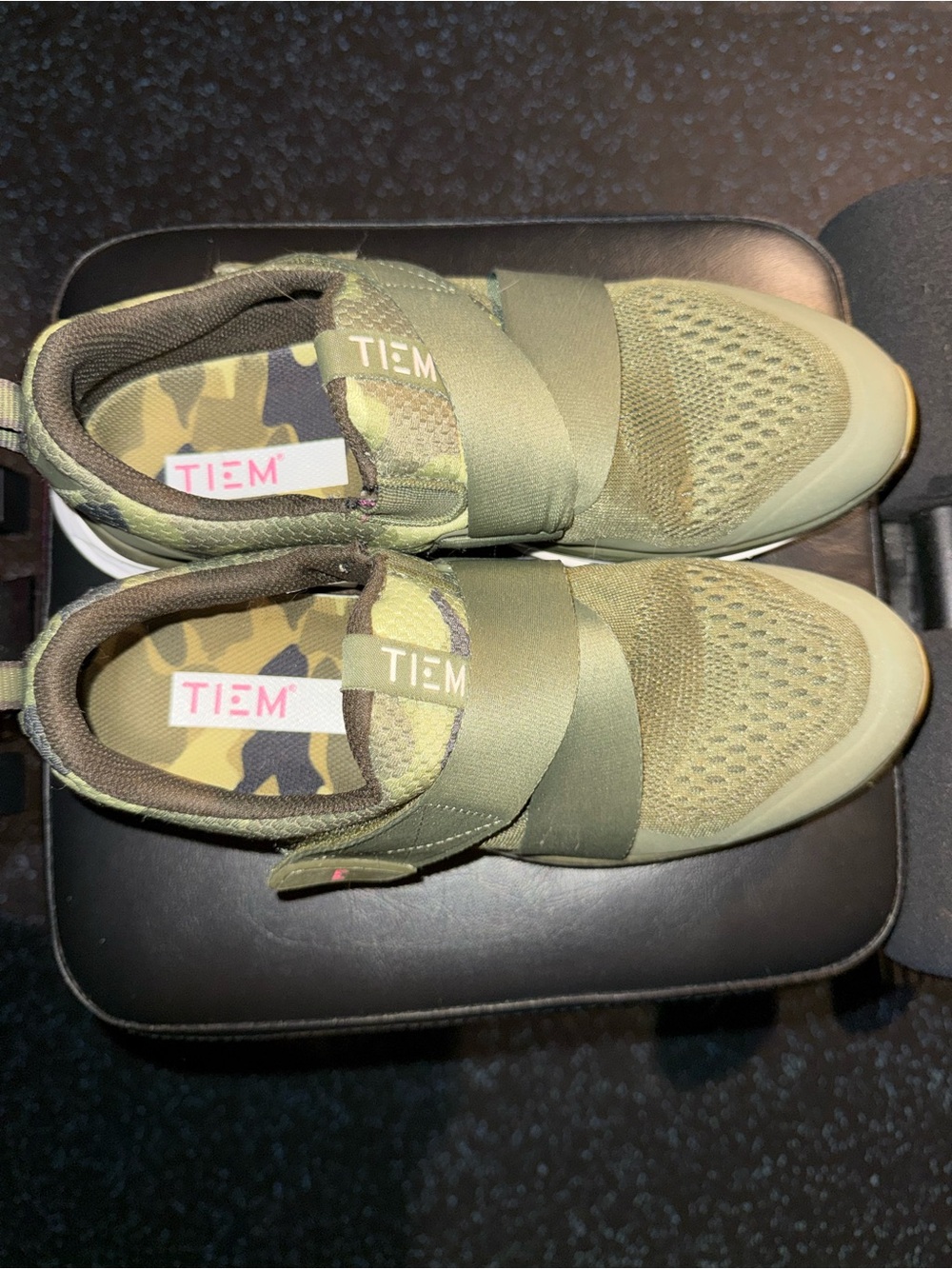 TIEM Women's Olive Green Slip-On Athletic Sneakers